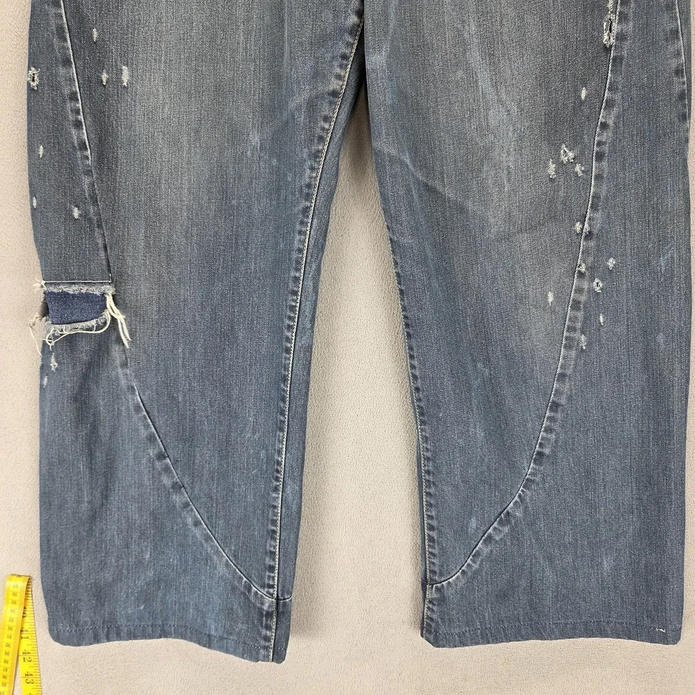 Vintage Levis Engineered Jeans Mens Blue Twisted Baggy Wide Leg Y2K Fits 32x28